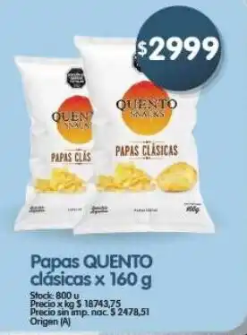 Supermercados Buenos Días Quento papas clásicas oferta