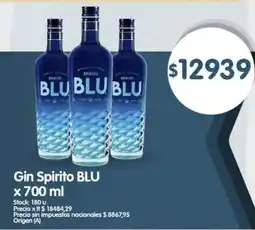 Supermercados Buenos Días Blu gin spirito oferta