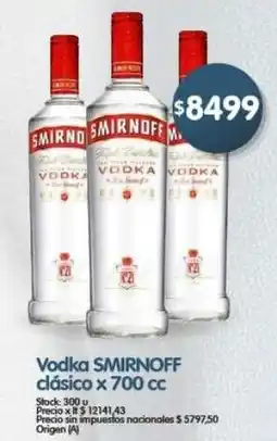 Supermercados Buenos Días Smirnoff vodka clásico oferta