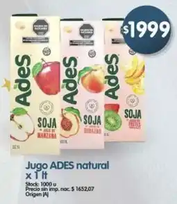 Supermercados Buenos Días Ades natural jugo oferta