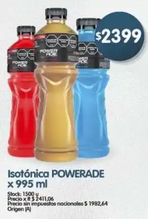 Supermercados Buenos Días Powerade isotónica oferta