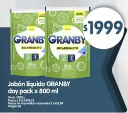 Supermercados Buenos Días Granby jabón líquido doy pack oferta