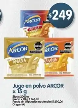 Supermercados Buenos Días Arcor jugo en polvo oferta