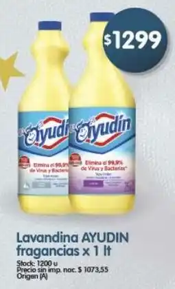 Supermercados Buenos Días Ayudin lavandina fragancias oferta