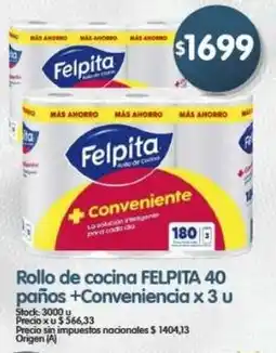 Supermercados Buenos Días Felpita rollo de cocina oferta