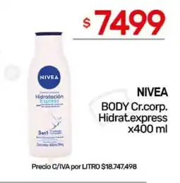 Nini Mayorista Nivea body cr.corp. hidrat.express oferta