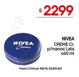 Nini Mayorista Nivea creme cr. p/manos lata oferta