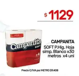 Nini Mayorista Campanita soft p.hig. hoja simp. blanco oferta