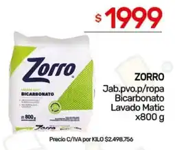 Nini Mayorista Zorro jab.pvo.p/ropa bicarbonato lavado matic oferta