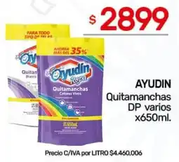 Nini Mayorista Ayudín quitamanchas dp varios oferta