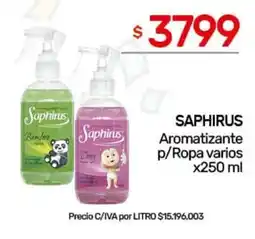 Nini Mayorista Saphirus aromatizante p/ropa varios oferta