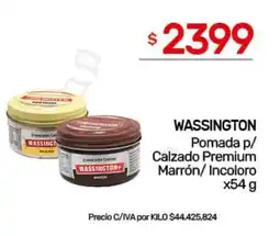 Nini Mayorista Wassington pomada p/ calzado premium marrón/incoloro oferta