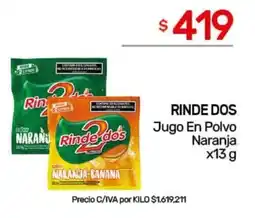 Nini Mayorista Rinde dos ringe des jugo en polvo naranja oferta