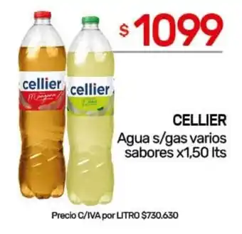 Nini Mayorista Cellier agua s/gas varios sabores oferta