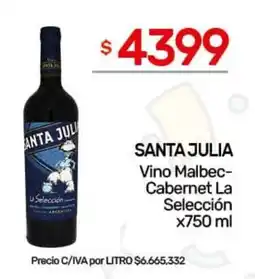 Nini Mayorista Santa julia vino malbec- cabernet la selección oferta