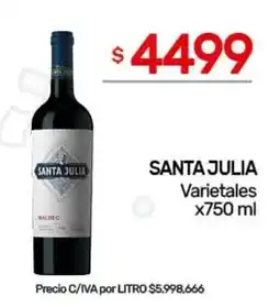 Nini Mayorista Santa julia varietales oferta