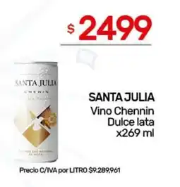 Nini Mayorista Santa julia vino chennin dulce lata oferta