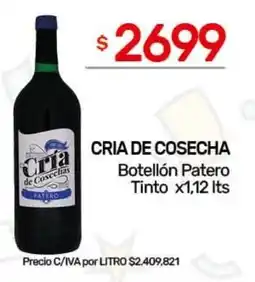 Nini Mayorista Cria de cosecha botellón patero tinto oferta