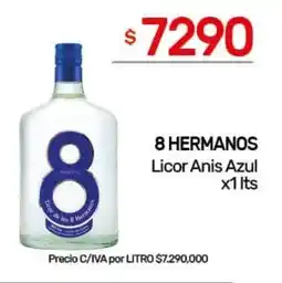 Nini Mayorista 8 hermanos licor anis azul oferta