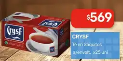 Nini Mayorista Crysf té en saquitos s/envolt. oferta
