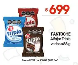Nini Mayorista Fantoche alfajor triple varios oferta