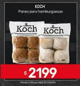 Nini Mayorista Koch panes para hamburguesas oferta
