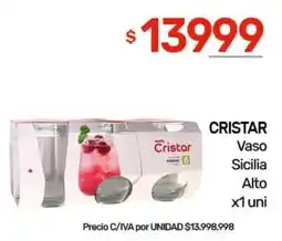 Nini Mayorista Cristar vaso sicilia alto oferta