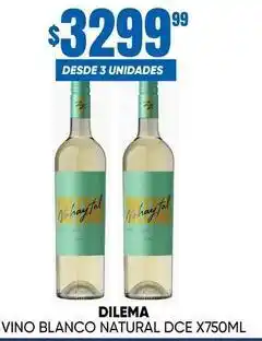 Maxi Ofertas Dilema - vino blanco natural dce oferta