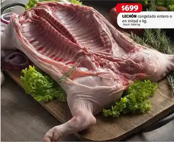 Lechón congelado entero 0 en mitad x kg