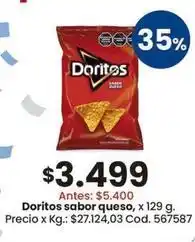 Coto Doritos - sabor queso oferta