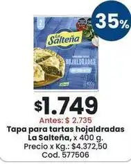 Coto La salteña - tapa para tartas hojaldradas oferta