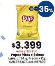 Coto Lay's - papas fritas clásicas oferta