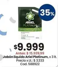 Coto Ariel - jabón líquido platinum oferta