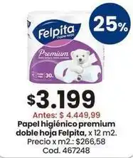 Coto Felpita - papel higiénico premium doble hoja oferta