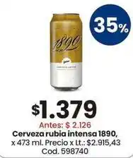 Coto 1890 - cerveza rubia intensa oferta