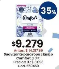 Coto Comfort - suavizante para ropa cl uevo sico, x 3 lt oferta