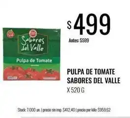 Sabores del valle - pulpa de tomate