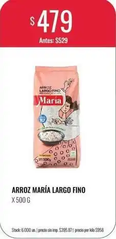 Supermercados Tadicor María - arroz largo fino oferta