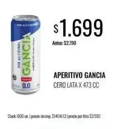 Supermercados Tadicor Gancia - aperitivo oferta