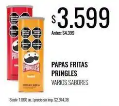 Supermercados Tadicor Pringles - papas fritas oferta