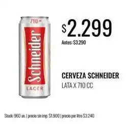 Supermercados Tadicor Schneider - cerveza lata oferta