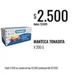 Supermercados Tadicor Tonadita - manteca oferta