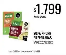Supermercados Tadicor Knorr - sopa preparadas oferta