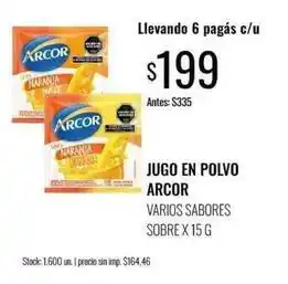 Supermercados Tadicor Arcor - jugo en polvo oferta
