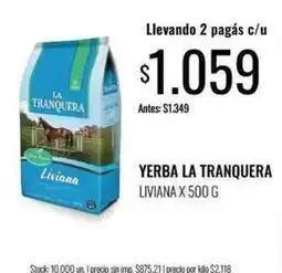 Supermercados Tadicor La tranquera - yerba oferta