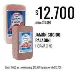 Supermercados Tadicor Paladini - jamón cocido oferta
