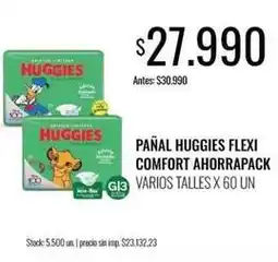 Supermercados Tadicor Huggies - pañal flexi comfort ahorrapack oferta