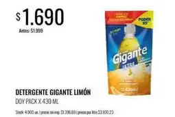 Supermercados Tadicor Gigante - detergente gigante lim on oferta