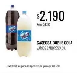 Supermercados Tadicor Gaseosa doble cola oferta