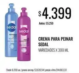 Supermercados Tadicor Sedal - crema para peinar oferta